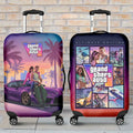 Grand Theft Auto VI Luggage Cover Vice City GTA 6 Merch Men's Birthday Gift Ideas - Merchluma