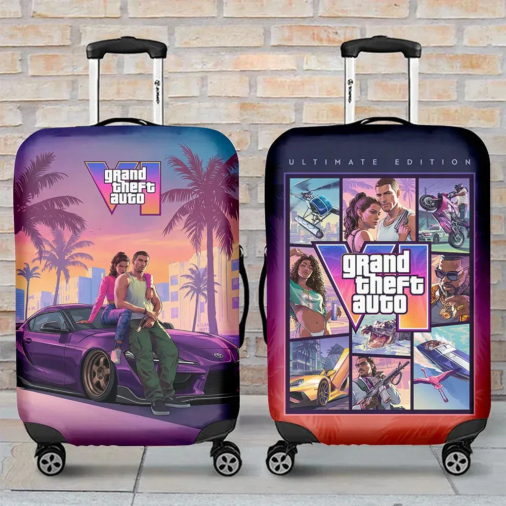 Grand Theft Auto VI Luggage Cover Vice City GTA 6 Merch Men's Birthday Gift Ideas - Merchluma