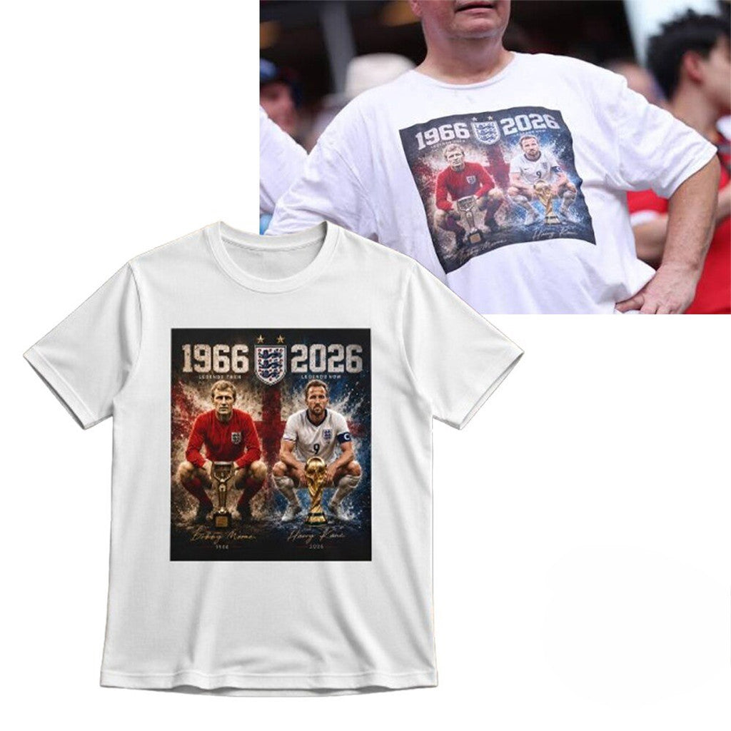 1966 2026 Bobby Moore And Harry Kane England World Cup Shirt Gift For Football Lover - Merchluma