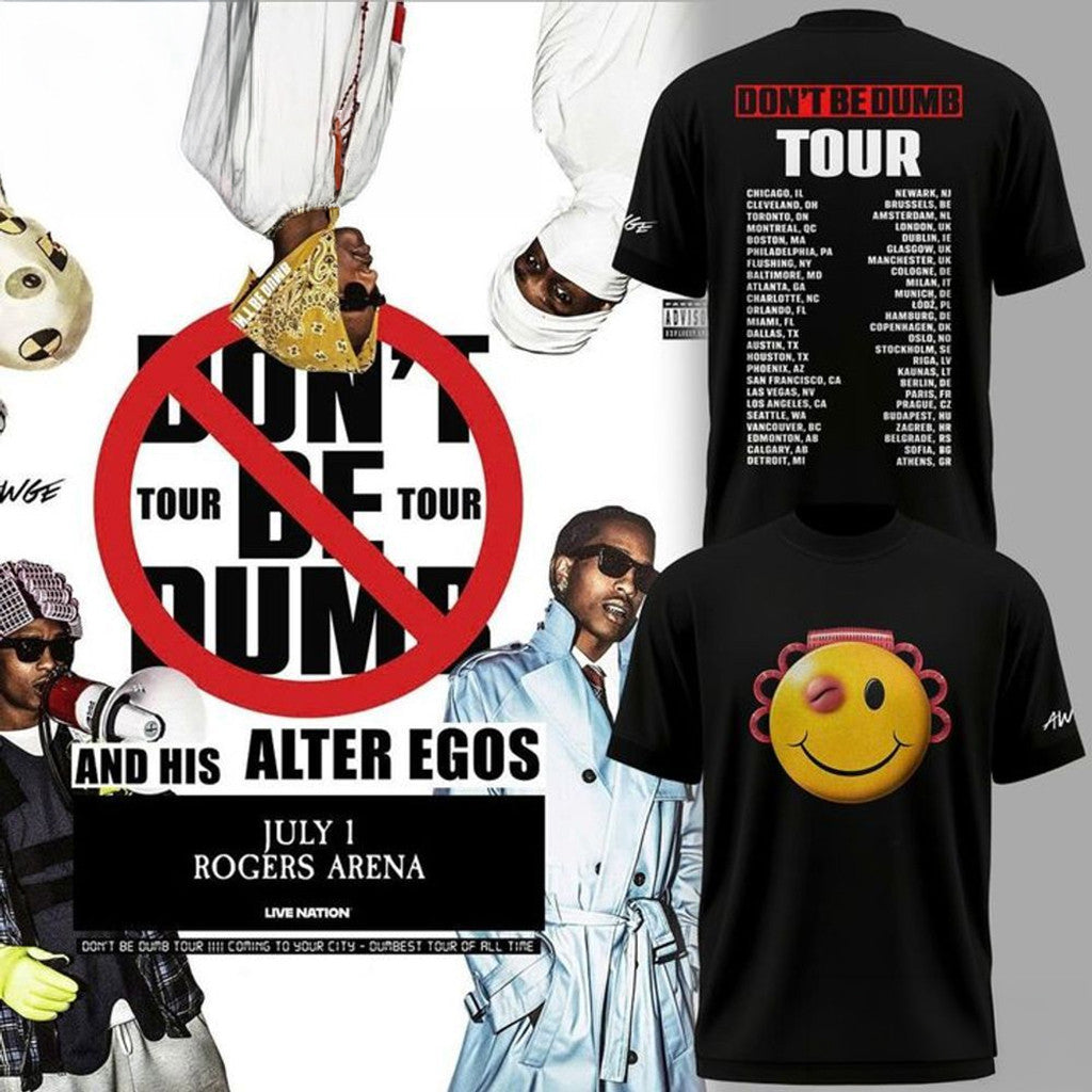 ASAP Rocky Don't Be Dumb Tour 2026 T-Shirt ASAP Rocky Merch Present For Rapper Fans - Merchluma