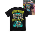 Heart Says Pit Knees Say Sit T-Shirt Mosh Pit Concert Shirt Sarcastic Gifts Ideas - Merchluma