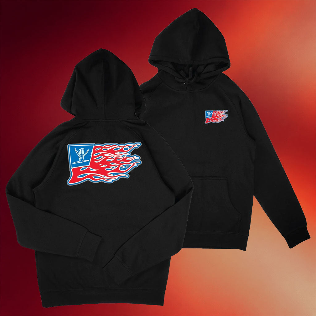Shreddy Lyfe Merch 2026 Flame Flag Hoodie Best Birthday Gift For Husband - Merchluma