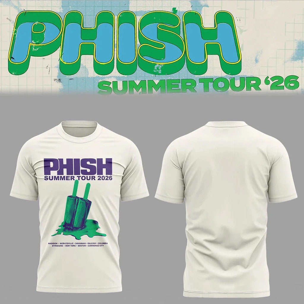 Phish Summer Tour 2026 T-Shirt Melted Shrit Phish Merch Best Gifts For Rock Band Fans - Merchluma