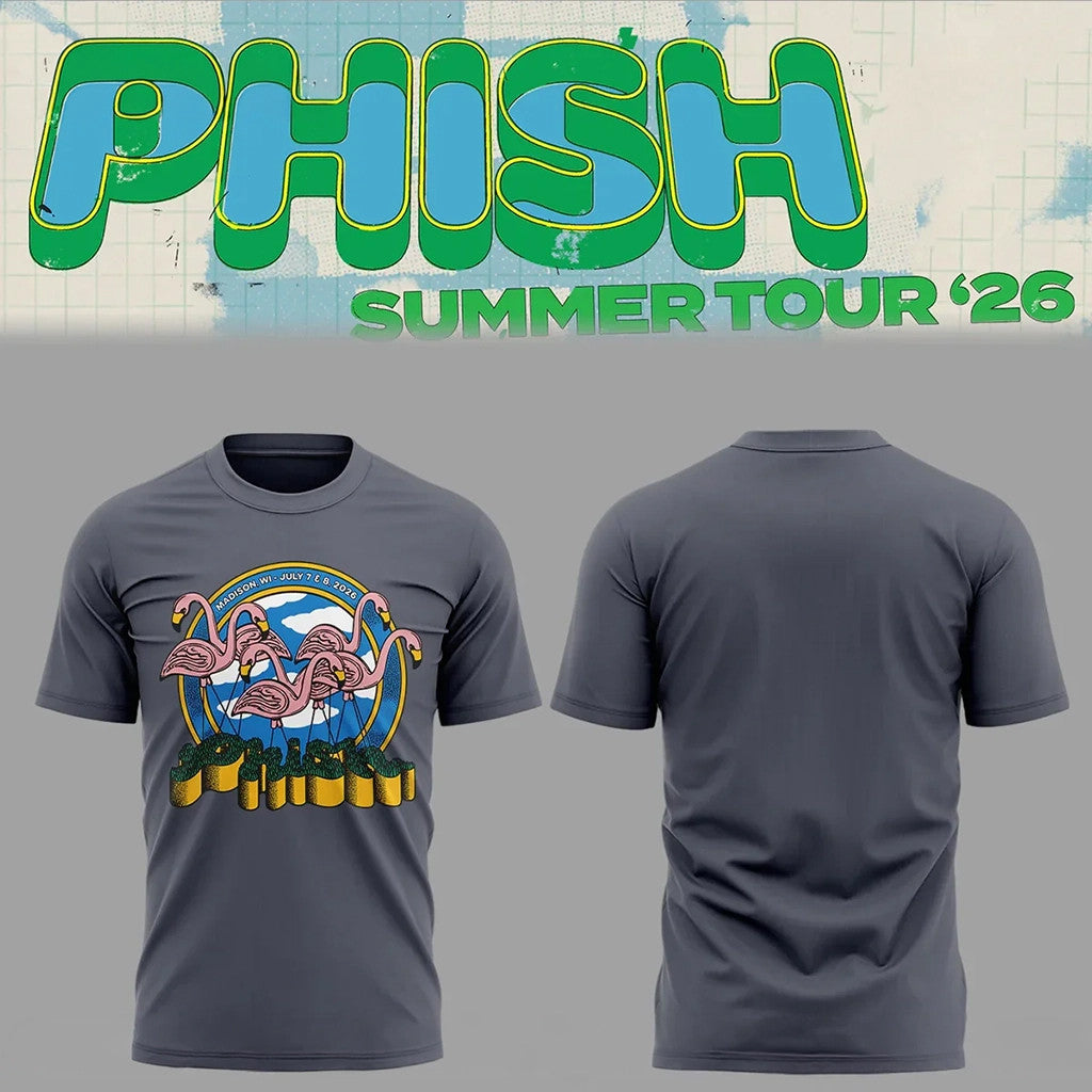 Phish Summer Tour 2026 T-Shirt Flamingo Shirt Music Fan Gear Phish Tour Merch Gifts For Brother - Merchluma