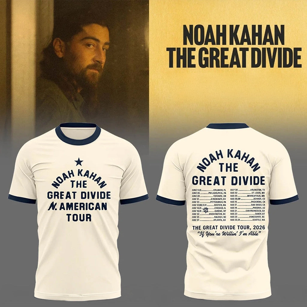Noah Kahan The Great Divide Tour Shirt Noah Kahan Merch 2026 Gift Ideas For Music Lovers - Merchluma