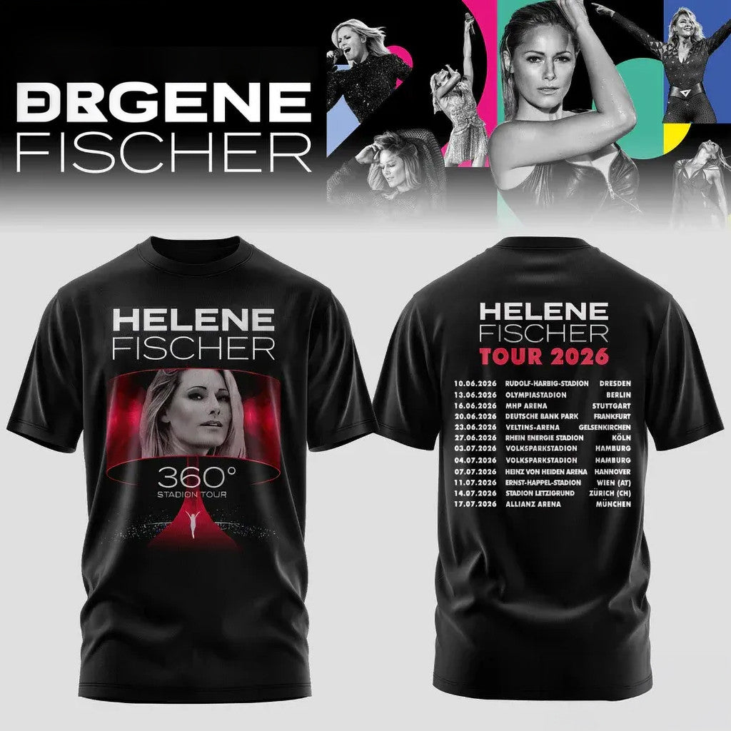 Helene Fischer 360 Stadium Tour 2026 T-Shirt Black Helene Fischer Merch Presents For Music Fan - Merchluma
