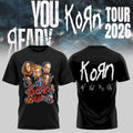 Korn Are You Ready T-Shirt 2026 Cartoon Shirt Korn Band Merch Gifts For Music Lovers - Merchluma