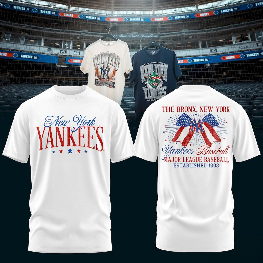 2026 NY Yankees 4th Of July Shirt The Bronx New York T-Shirt Yankees Merch Patriotic Gifts - Merchluma