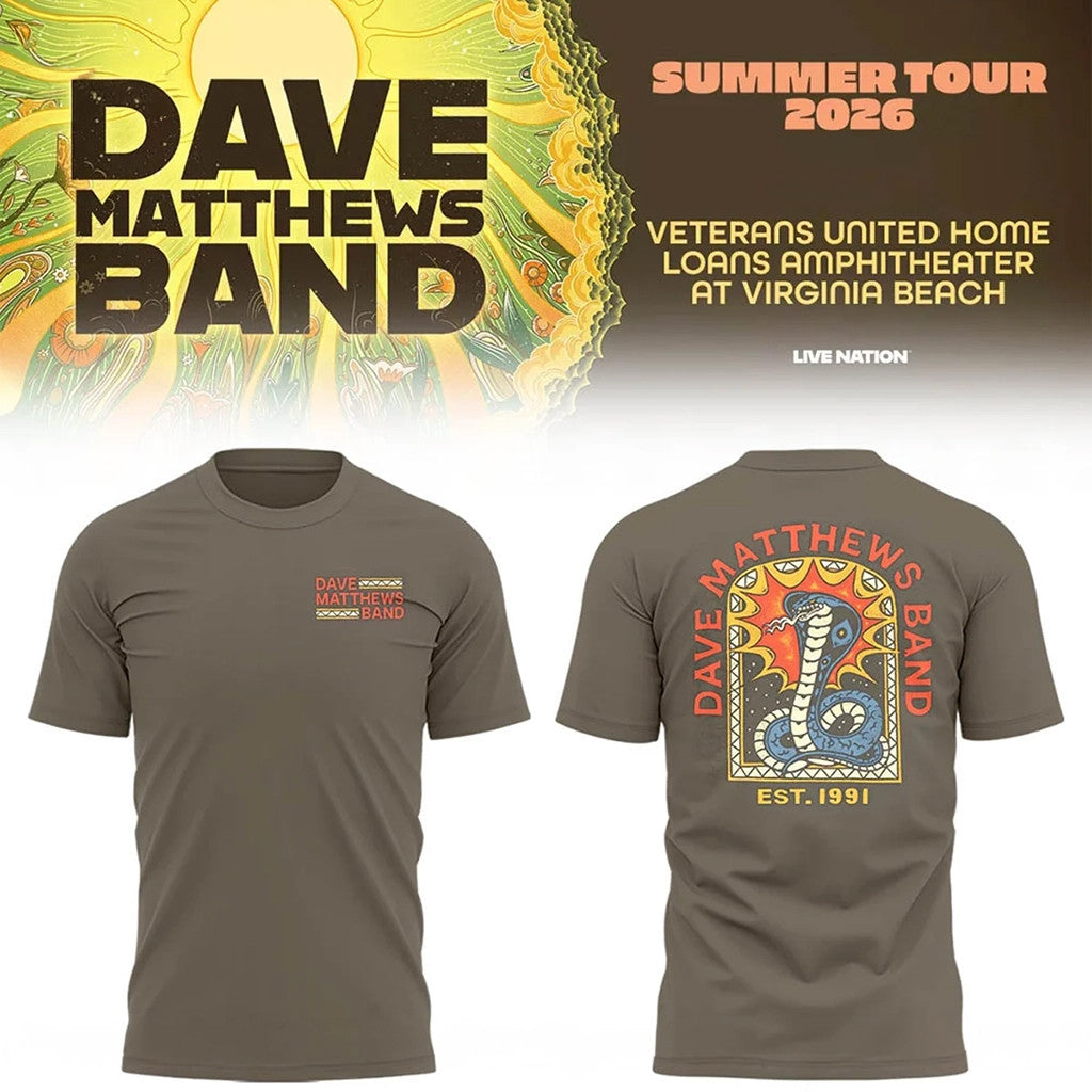 Dave Matthews Band Summer Tour 2026 T-Shirt Music Fan Shirt DMB Merch Gift For Husband - Merchluma