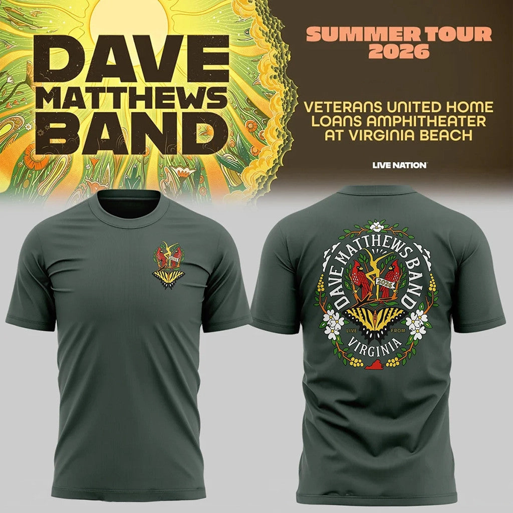 Dave Matthews Band Summer Tour 2026 Virginia Beach T-Shirt DMB Merch Gifts For Music Fans - Merchluma