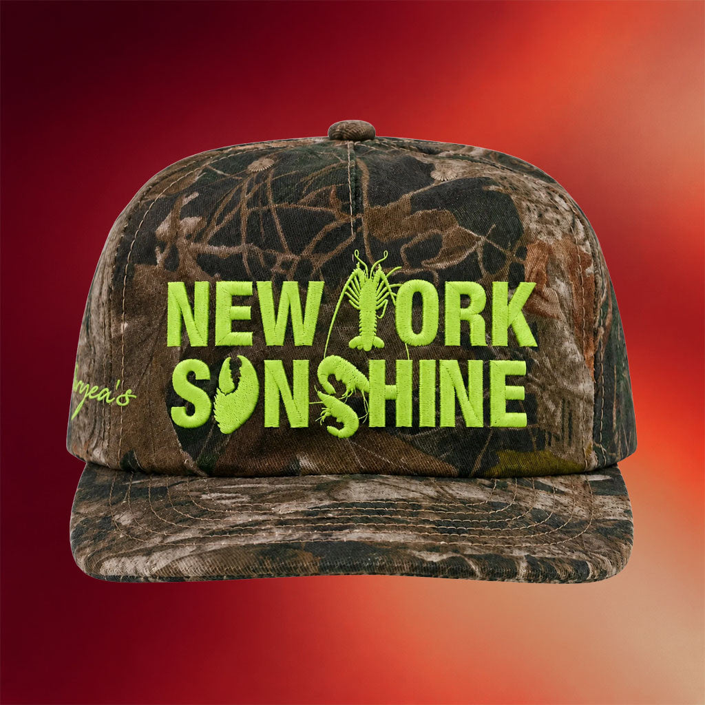 New York Sunshine Merch 2026 Seafood Camo Snapback Hat Embroidered Best Gift For Dad - Merchluma