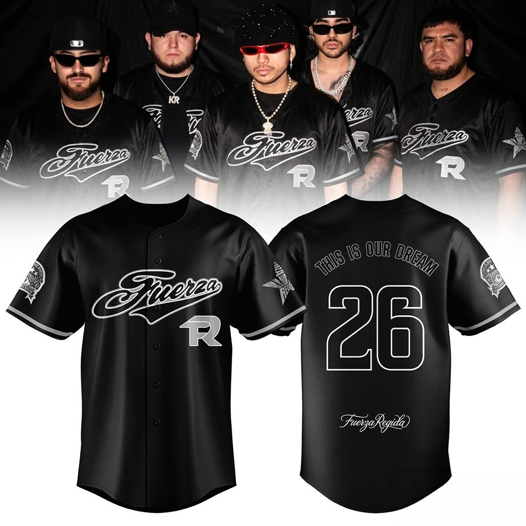 2026 Fuerza Regida This Is Our Dream Stadium Tour Baseball Jersey Fuerza Regida Concert Merch - Merchluma