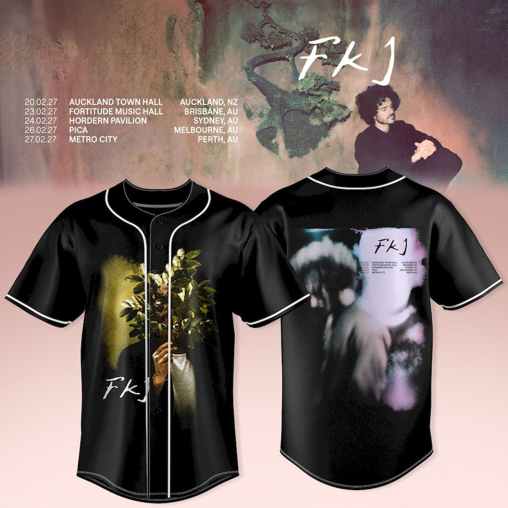 FKJ AUNZ Tour 2027 Baseball Jersey FKJ Merch Best Gifts For Music Lovers - Merchluma