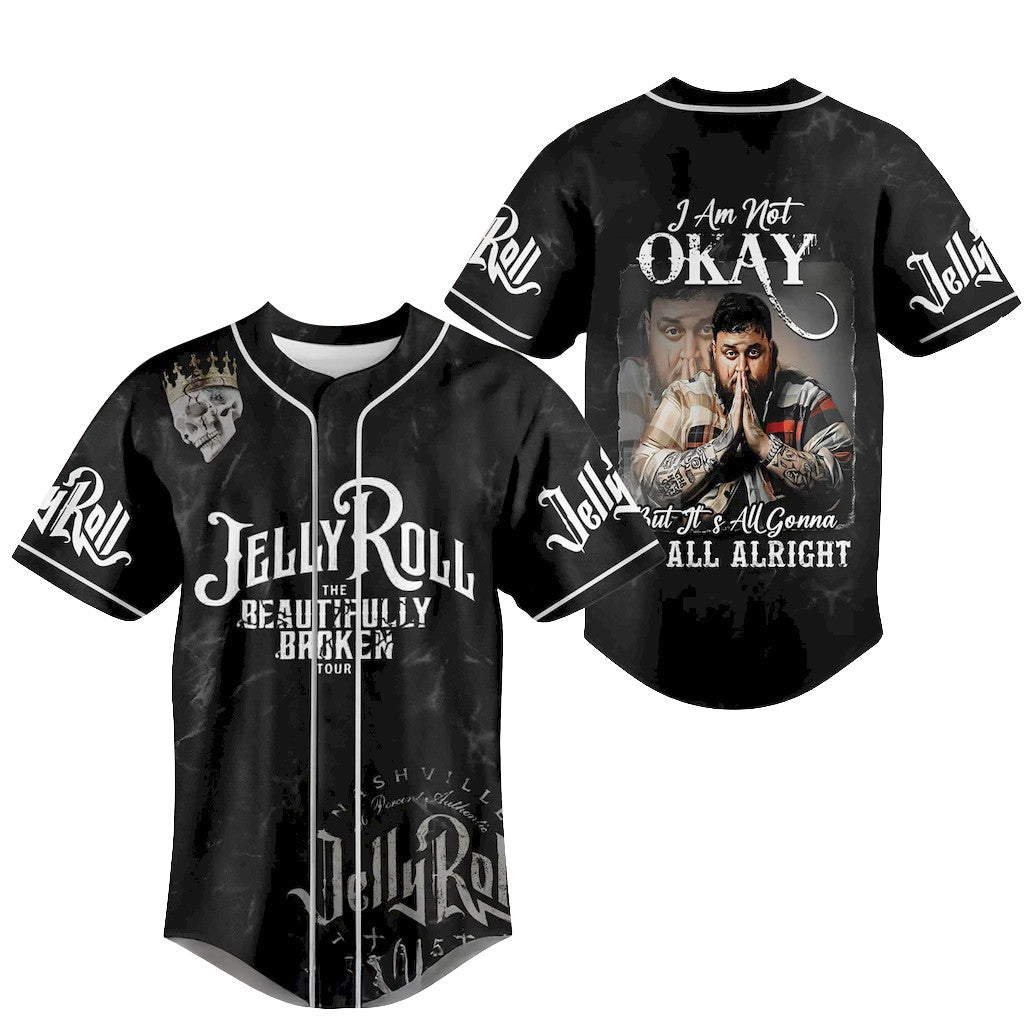 Jelly Roll The Beautifully Broken Tour Jersey 2026 Jelly Roll Concert Merch Gift For Fans - Merchluma
