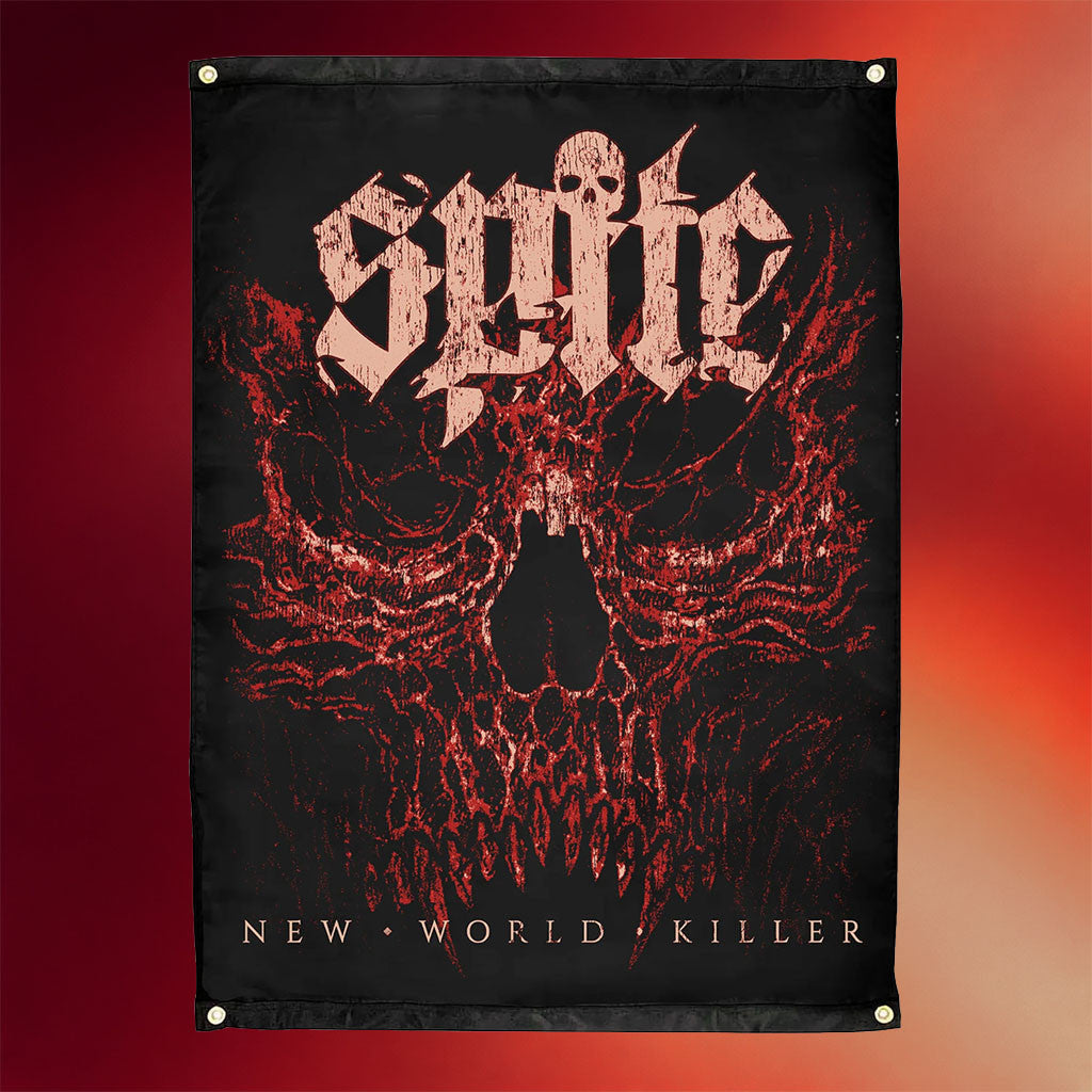Spite Cult Merch 2026 New World Killer Vertical Skull Flag Home Decor Ideas Gifts For Fans - Merchluma