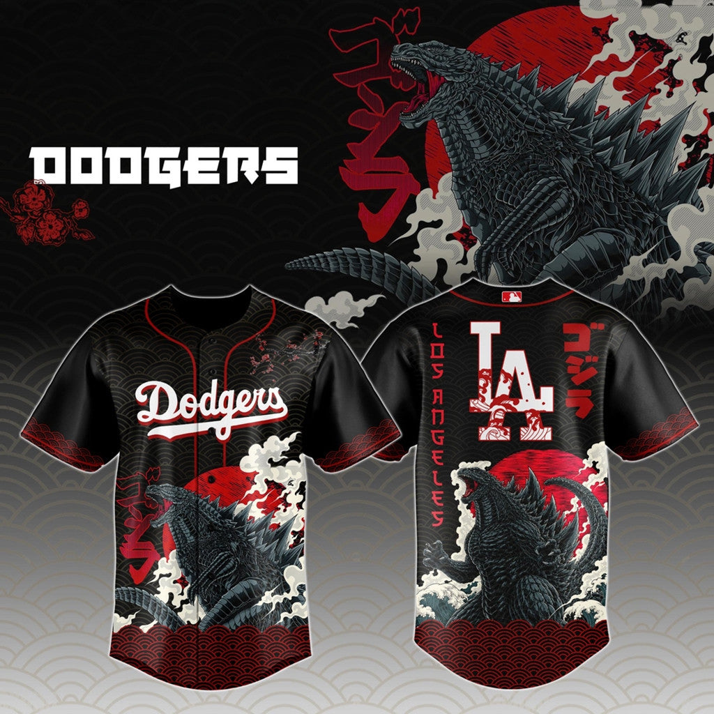 Los Angeles Dodgers X King Of The Monsters Baseball Jersey 2026 LA Dodgers Merch Fan Gifts - Merchluma