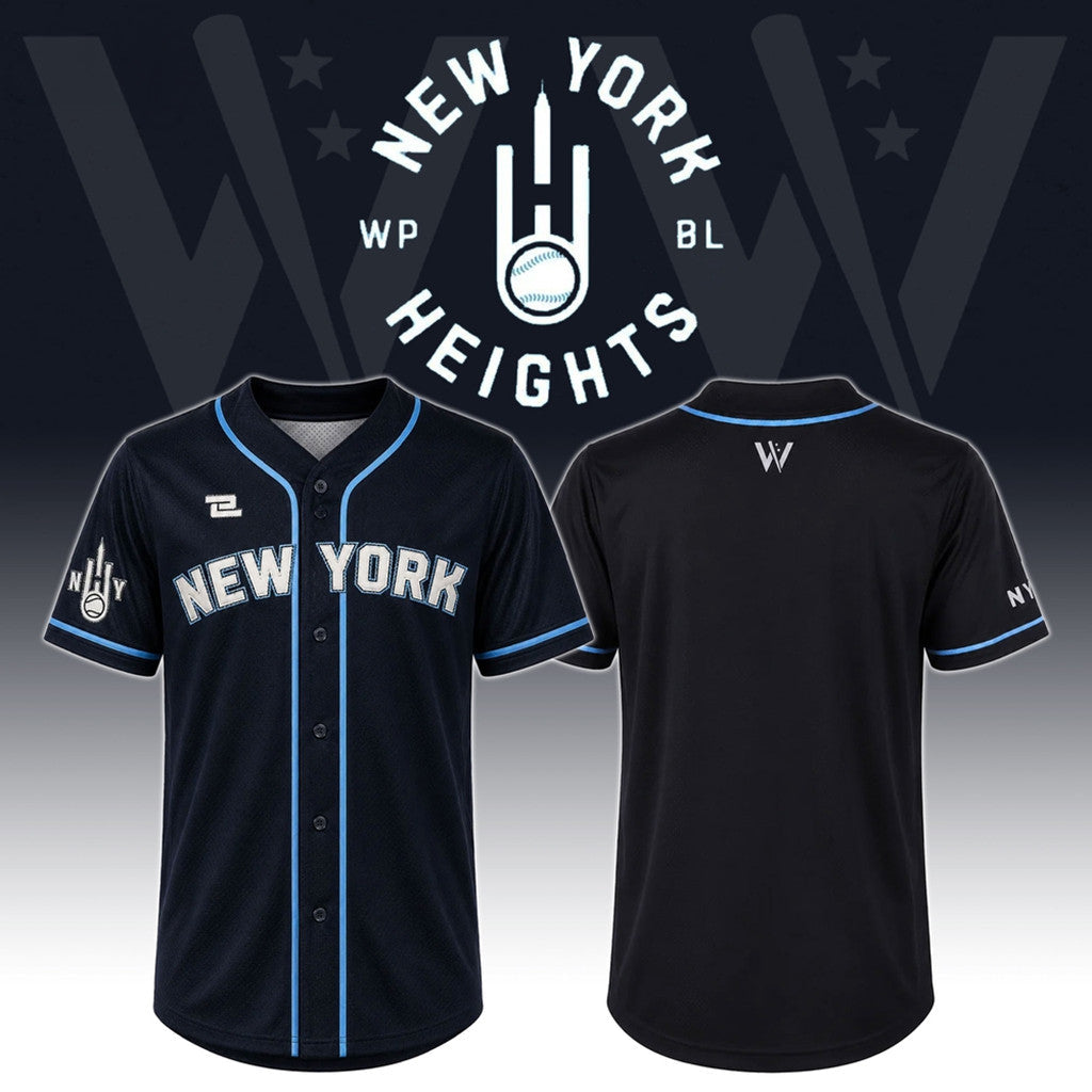New York Heights Away Baseball Jersey 2026 WPBL Jersey NY Heights Merch Gift For Fans - Merchluma
