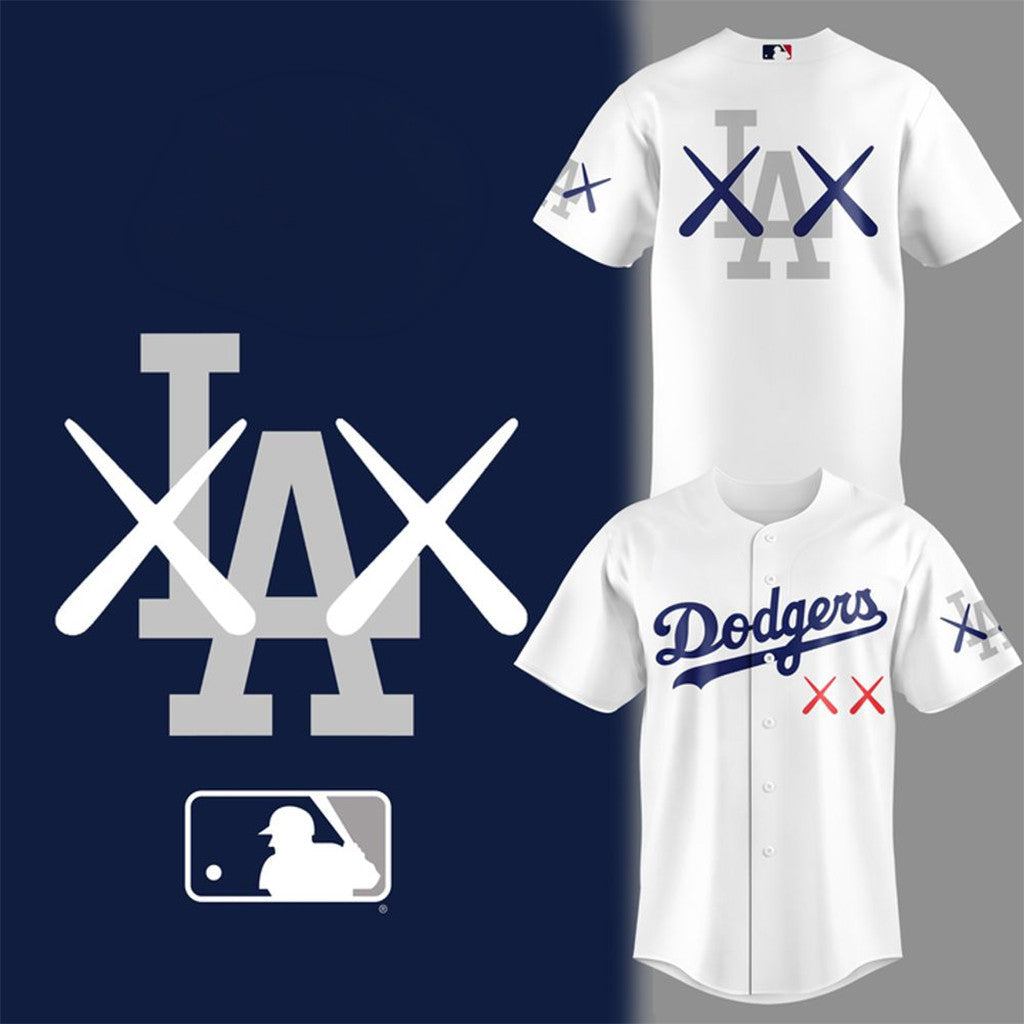 Los Angeles Dodgers X KAWS 2026 Baseball Jersey LA Dodgers Merch Gift For Baseball Lover - Merchluma
