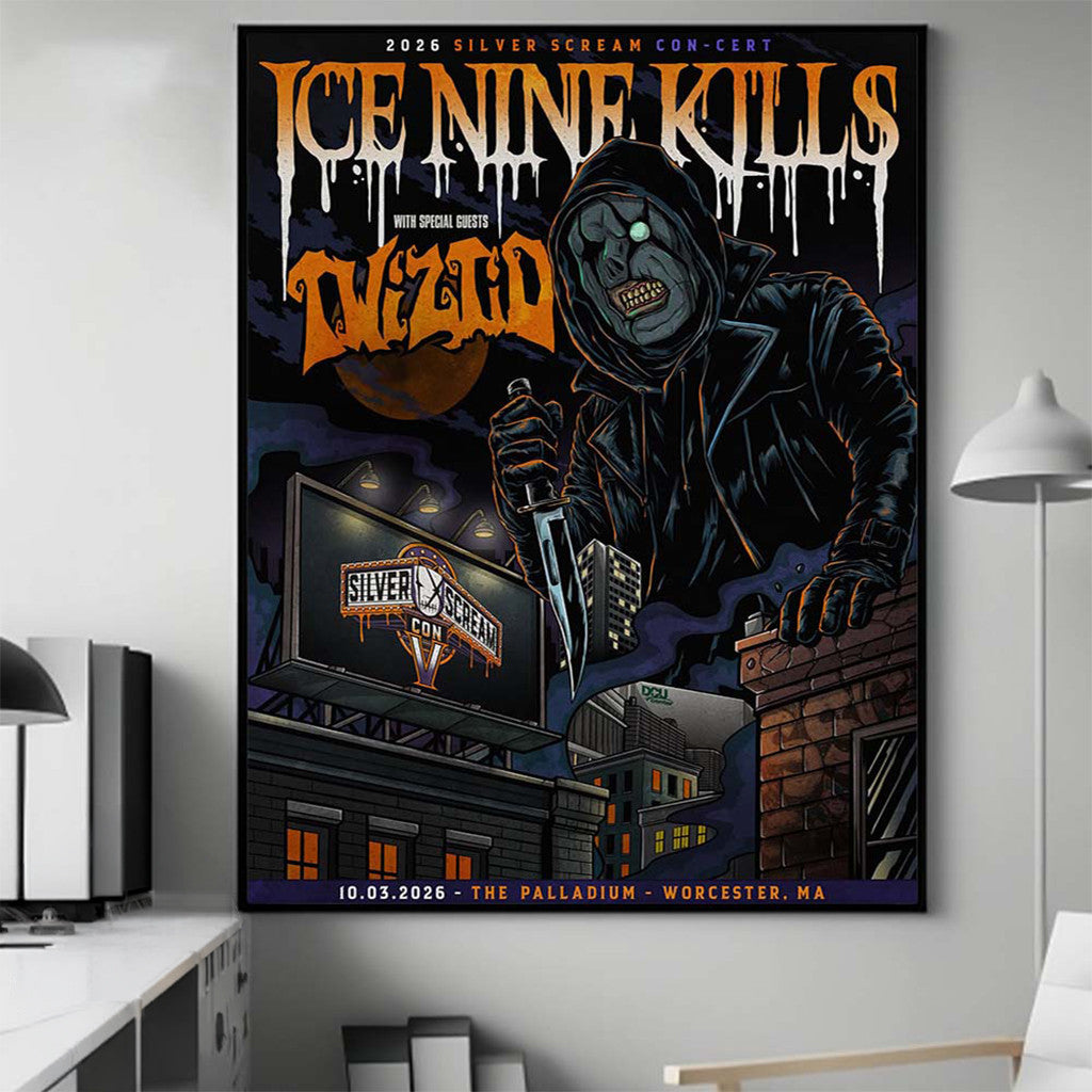 Ice Nine Kills Merch Silver Scream Con 2026 Worcester MA Event Poster Birthday Gifts For Him - Merchluma