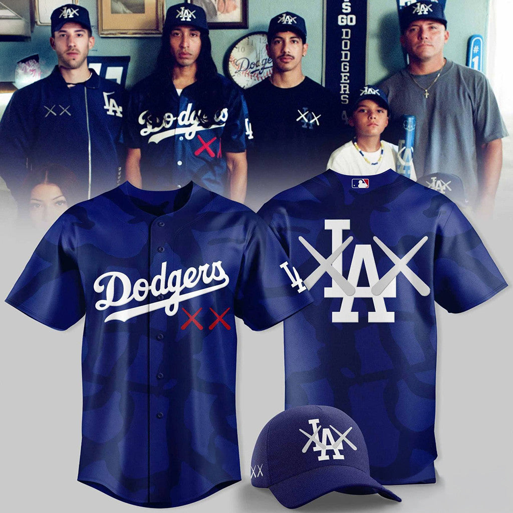 Los Angeles Dodgers X KAWS Blackout Baseball Jersey 2026 LA Dodgers Merch Gift For Fans - Merchluma