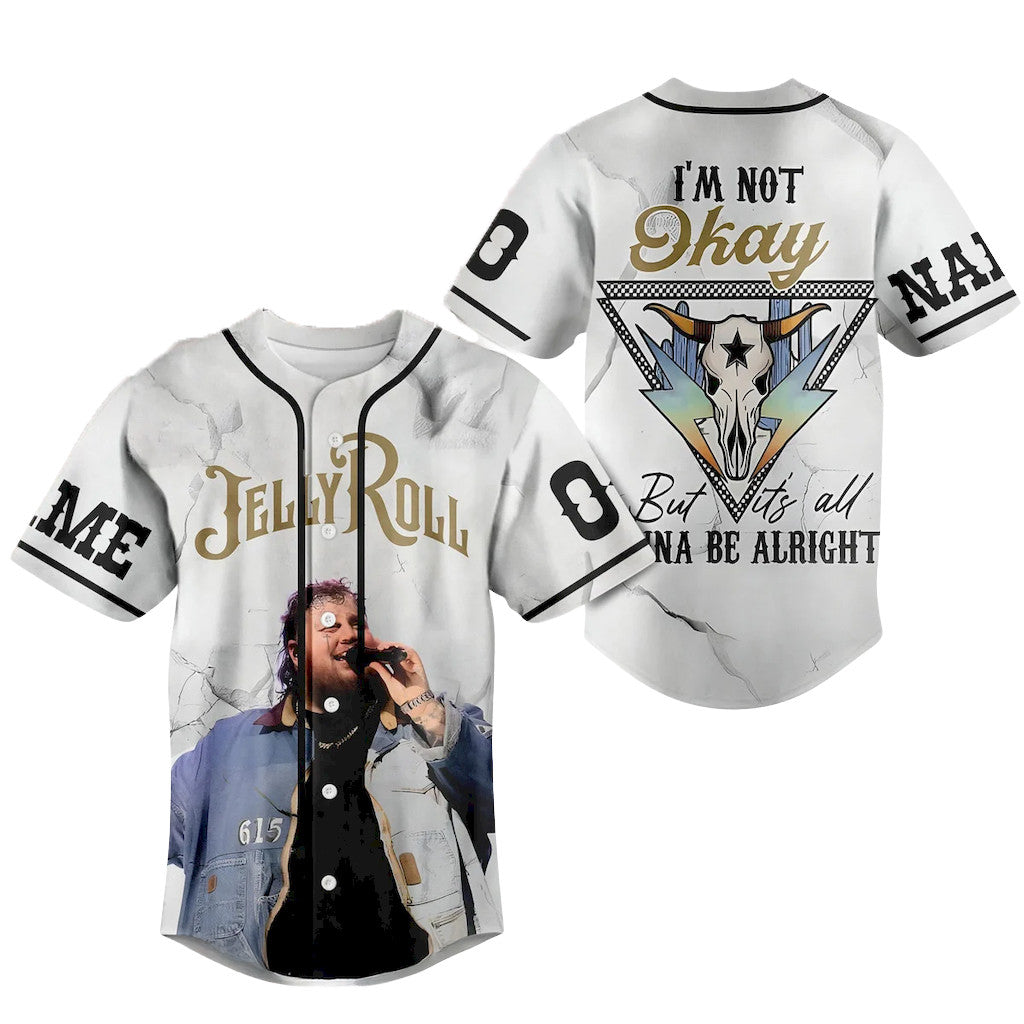 Personalized Jelly Roll Gonna Be Alright Jersey 2026 Jelly Roll Merch Gift For Music Lovers - Merchluma