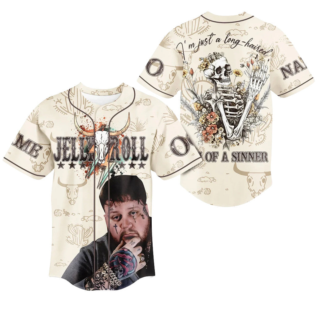 Personalized Jelly Roll Son Of A Sinner Jersey 2026 Jelly Roll Merch Gift For Music Fans - Merchluma