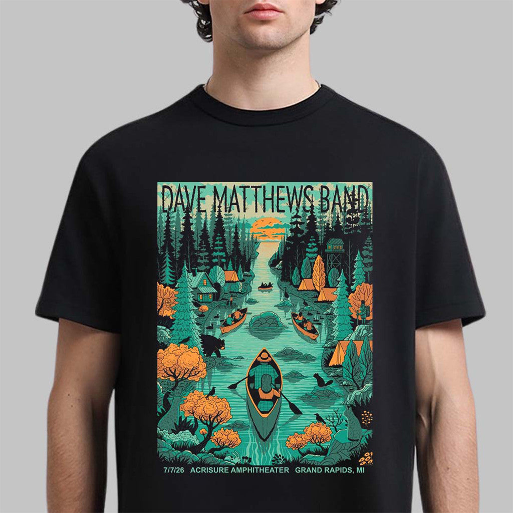 Dave Matthews Band Grand Rapids Michigan 2026 T-Shirt Dave Matthews Band Merch Gifts For Him - Merchluma