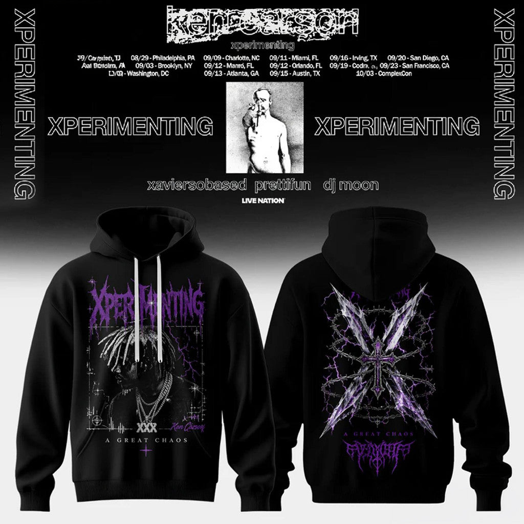 Ken Carson XPERIMENTING Hoodie A Great Chaos Hoodie Ken Carson Merch 2026 Gift For Rap Fans - Merchluma