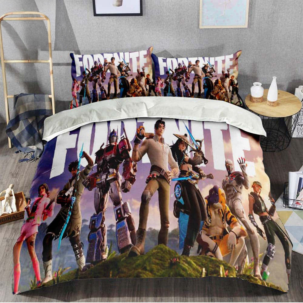 Fortnite Chapter 4 Season 3 Characters Bedding Set Fortnite Cartoon Game Merch Gifts - Merchluma