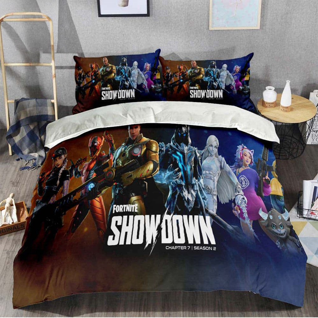 Fortnite Epic Showdown Season 2 Bedding Set Fortnite Cartoon Game Merch Gifts For Brother - Merchluma