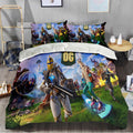 Fortnite OG Battle Royal Survival Battleground Bedding Set Cartoon Game Merch Present - Merchluma