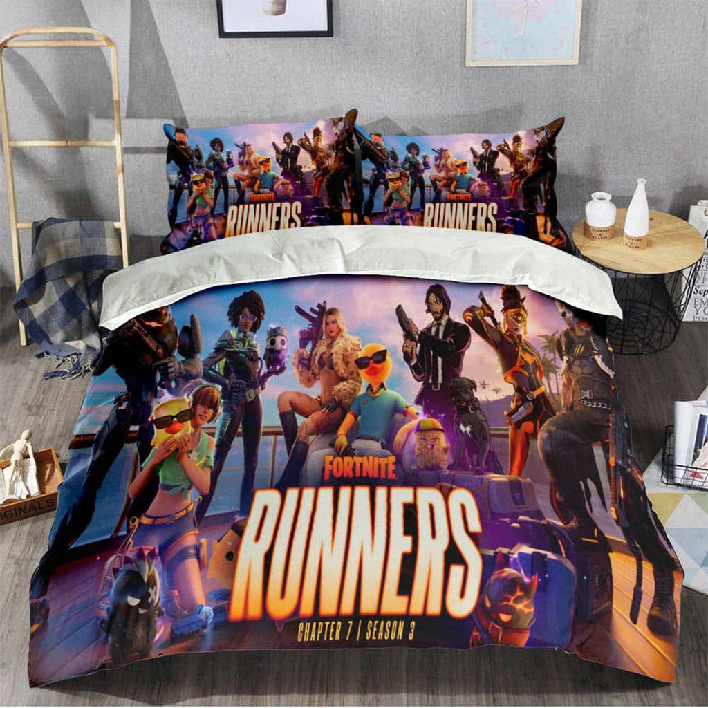 Fortnite Runners Chapter 7 Season 3 Bedding Set Fortnite Game Merch Gift Ideas For Him - Merchluma