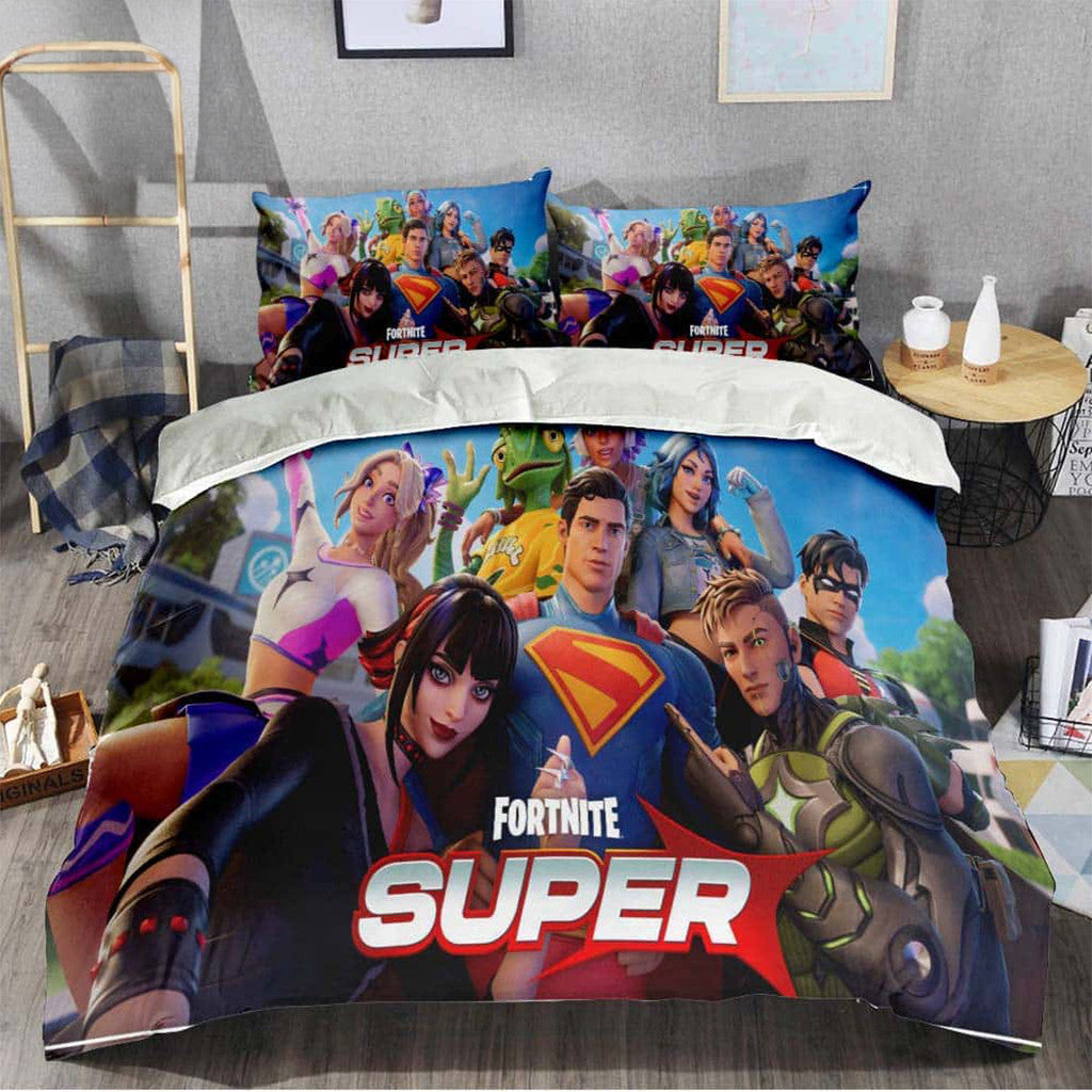 Fortnite Super Chapter 6 Season 3 Bedding Set Fortnite Cartoon Game Merch Birthday Gift - Merchluma