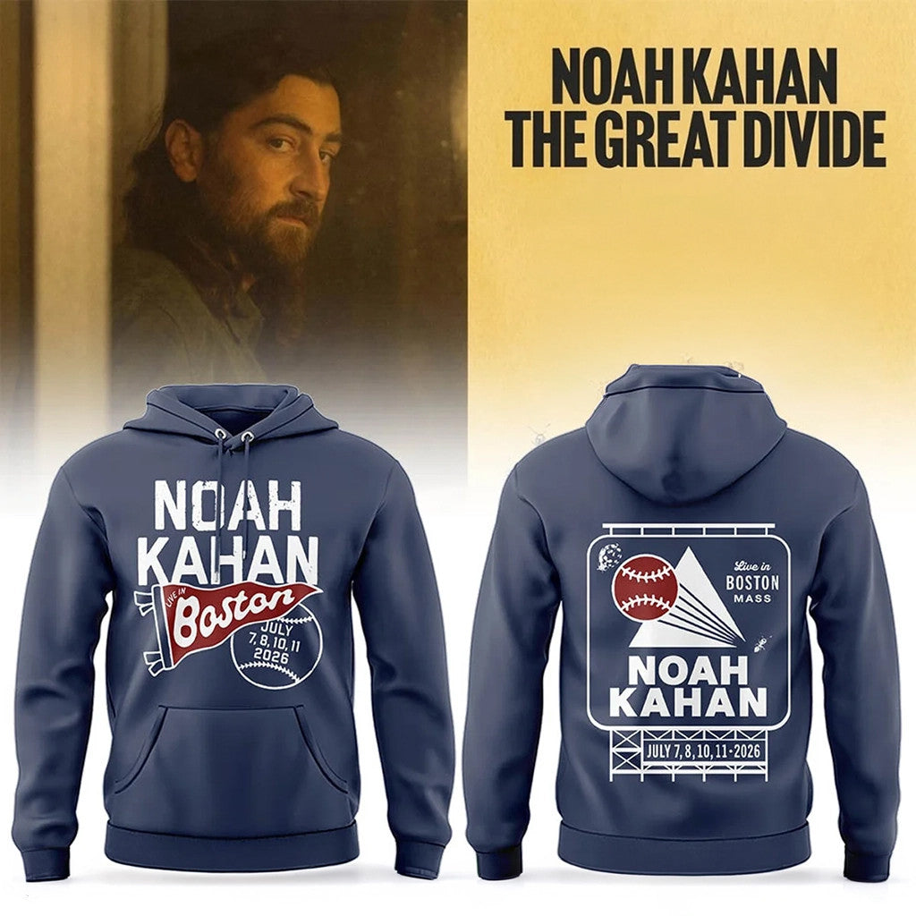 Noah Kahan Merch Tour 2026 The Great Divide Tour At Fenway Park Boston Hoodie Music Lover Gift - Merchluma