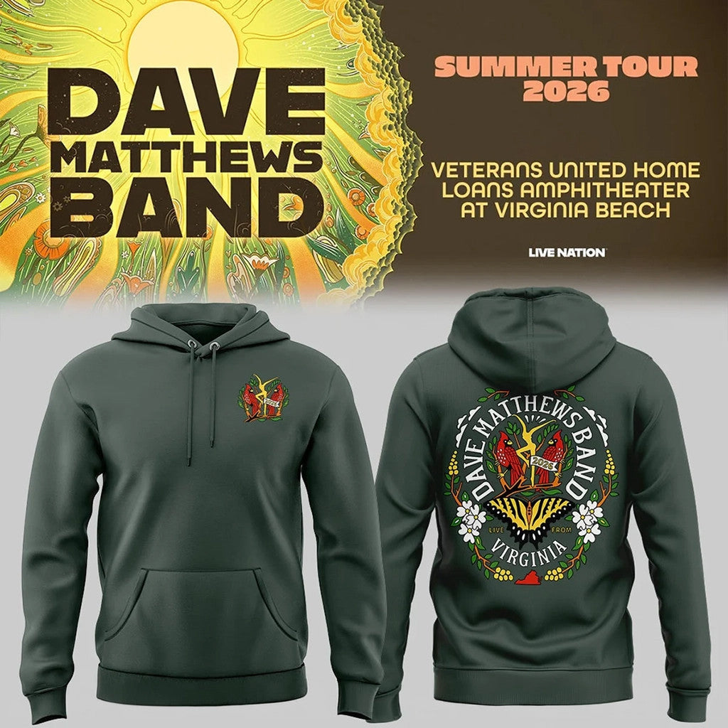Dave Matthews Band Summer Tour 2026 Virginia Beach Hoodie DMB Merch Present For Music Lover - Merchluma