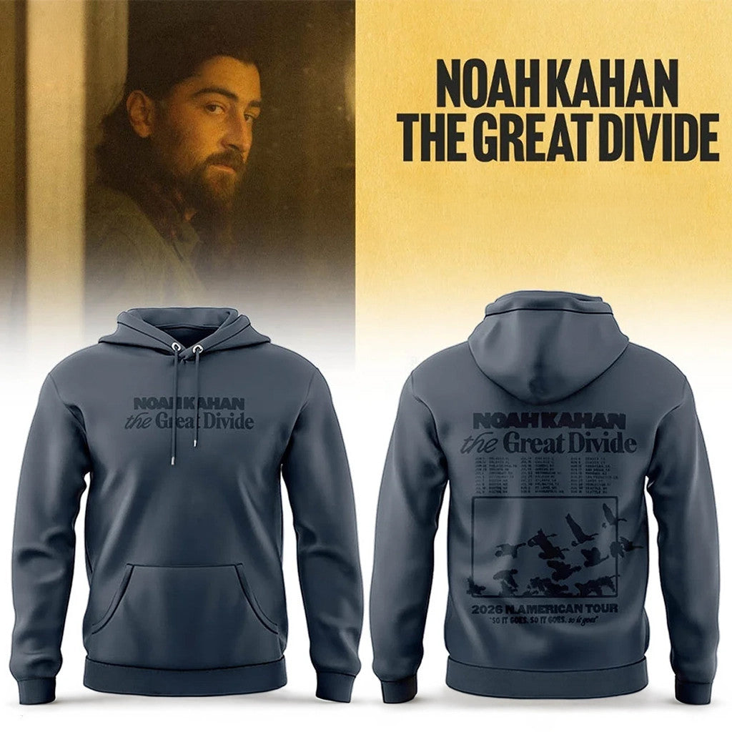 Noah Kahan Tour Merch 2026 NK The Great Divide Tour Hoodie Music Gift Ideas For Guys - Merchluma