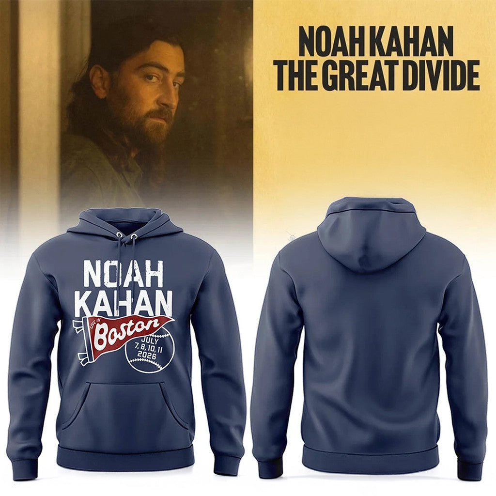 Noah Kahan Boston Merch 2026 The Great Divide Tour At Fenway Park Boston Hoodie Gift For Fan - Merchluma