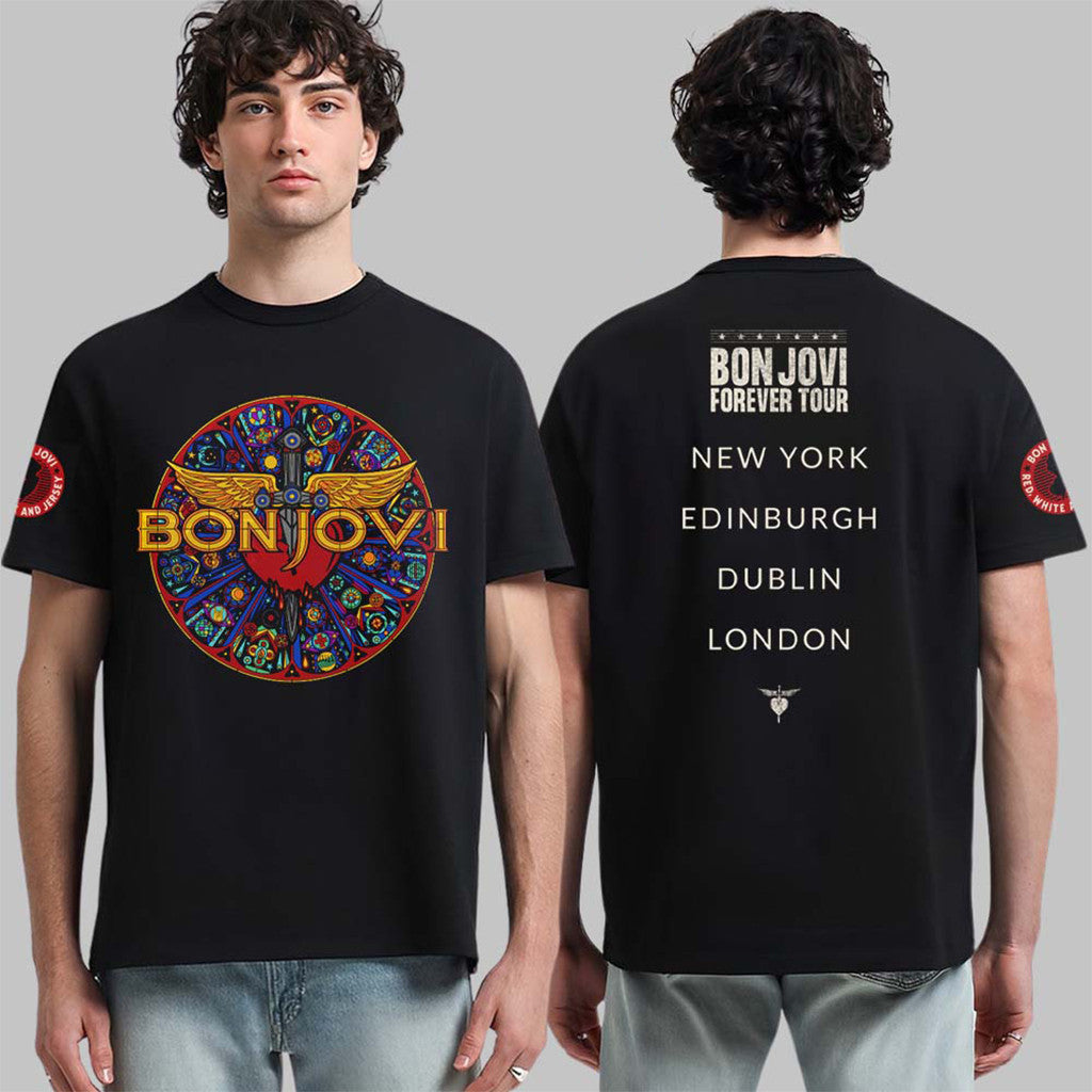 Bon Jovi Forever Tour 2026 T-Shirt Bon Jovi Merch Birthday Gift Ideas For Brother - Merchluma