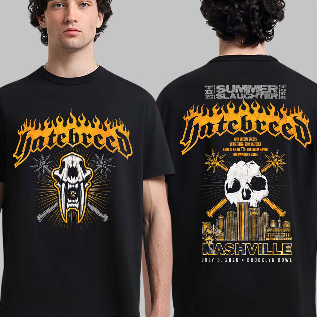 Hatebreed Merch The Summer Slaughter Tour 2026 V-Neck Shirt Unique Gifts For Him - Merchluma
