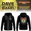 Dave Matthews Band Summer Tour 2026 Black Zip Hoodie DMB Merch Present For Rock Lovers - Merchluma