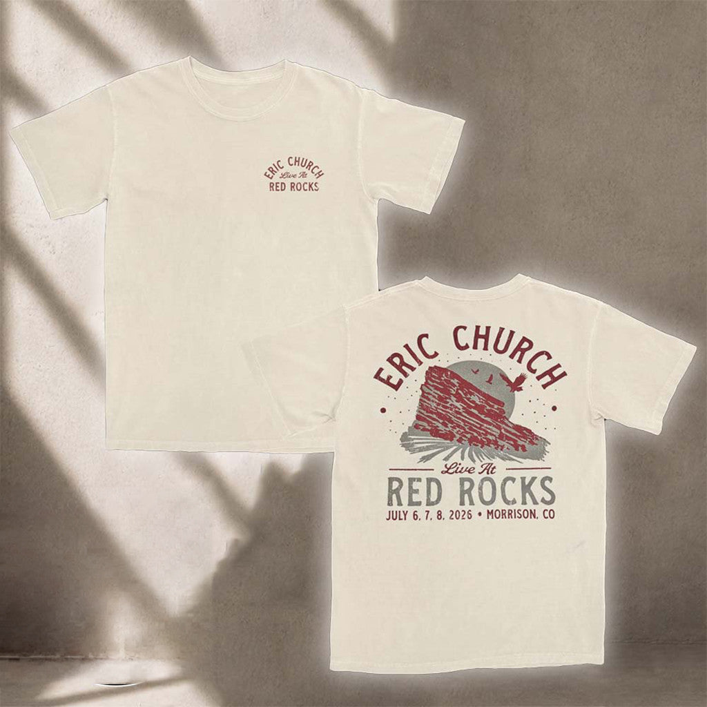 Eric Church Merch Live At Red Rocks 2026 T-Shirt Birthday Ideas For Men - Merchluma