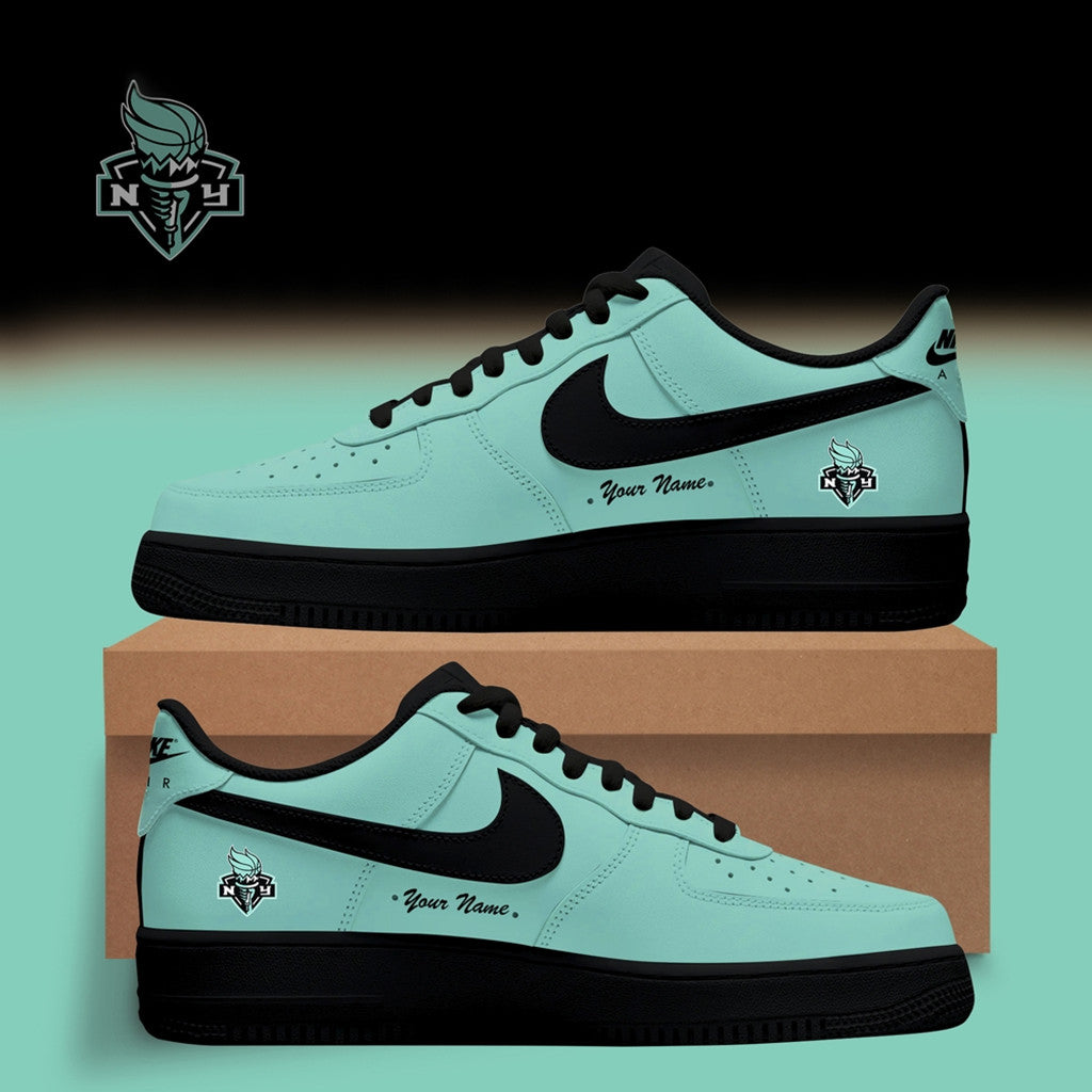 Personalized New York Liberty WNBA X Back 2 Black Shoes Sneakers NY Liberty Merch Best Fan Gift - Merchluma
