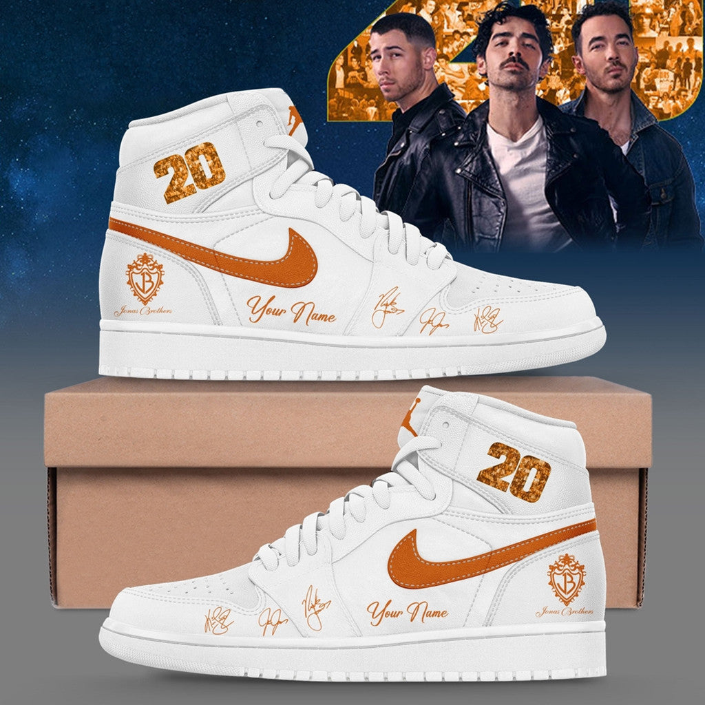 Personalized Jonas Brothers Living The Dream Tour 2026 Sneakers Jonas Brothers Merch Signature - Merchluma