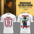 Noah Kahan X Boston Red Sox The Great Divide Tour 2026 T-Shirt Noah Kahan Concert Merch White - Merchluma