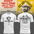 Post Malone X Tampa Bay Buccaneers Big Ass Stadium Tour 2026 White Shirt Post Malone Merch - Merchluma