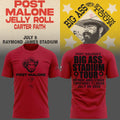 Post Malone X Tampa Bay Buccaneers Big Ass Stadium Tour 2026 Red Shirt Post Malone Merch Tour - Merchluma