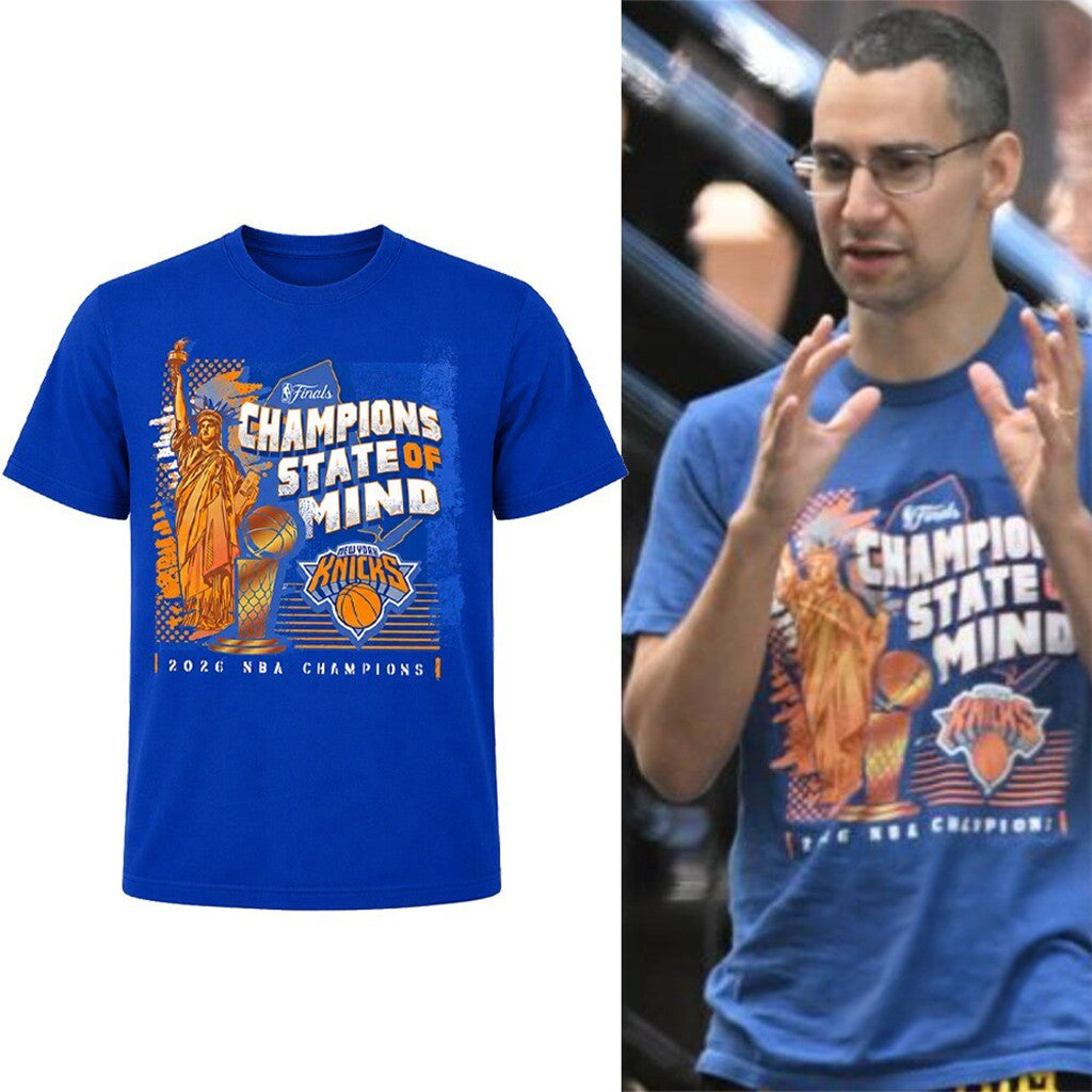 New York Knicks 2026 Finals Champions State Of Mind T-Shirt Statue Of Liberty Shirt Fan Gear - Merchluma