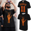 New York Knicks Jalen Brunson 11 Signatures Print X Ray Black T-Shirt NY Knicks Merch Fan Gifts - Merchluma