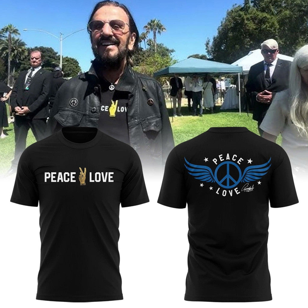 Ringo Starr 86 Birthday Peace And Love T-Shirt Best Birthday Gift For Husband - Merchluma
