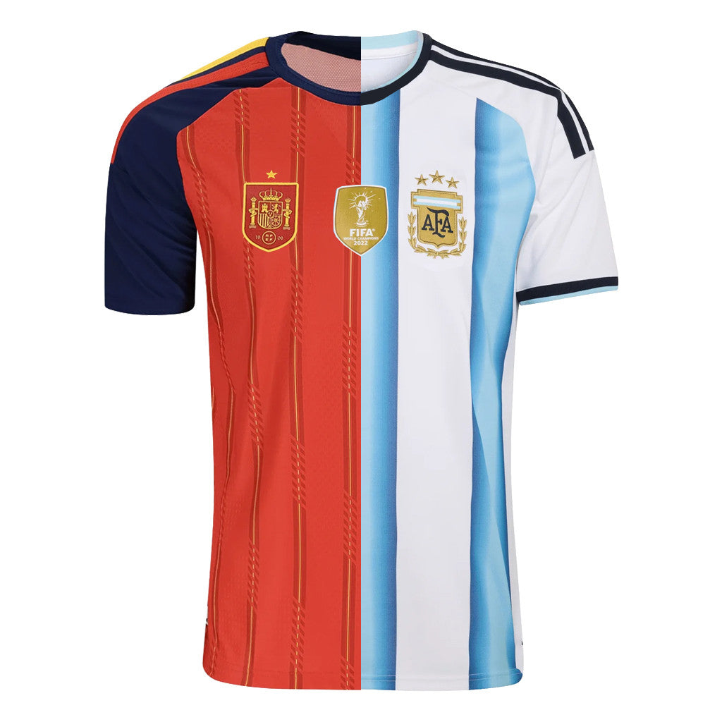 Argentina X Spain Merch FIFA World Cup 2026 Mashup T-Shirt Best Gifts For Brother - Merchluma